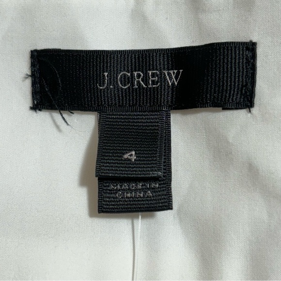 New With Tag J. Crew White Tie Waist Cotton Poplin Shorts Size 4 - Picture 7 of 11